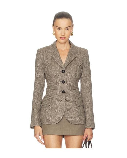 Smythe Natural Three Button Blazer