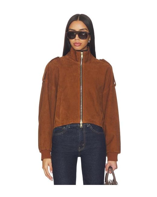 AllSaints Blue Lowden Suede Jacket