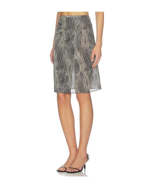 St. Agni Black Savannah Silk Wrap Skirt