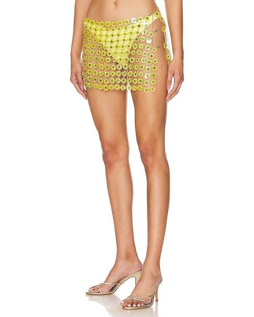 Camila Coelho Yellow Lilah Mini Skirt