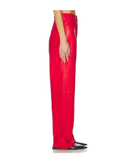 Rohe Red Baggy Leather Trouser