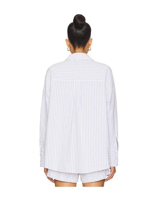 ALL THE WAYS White Alice Button Down Top