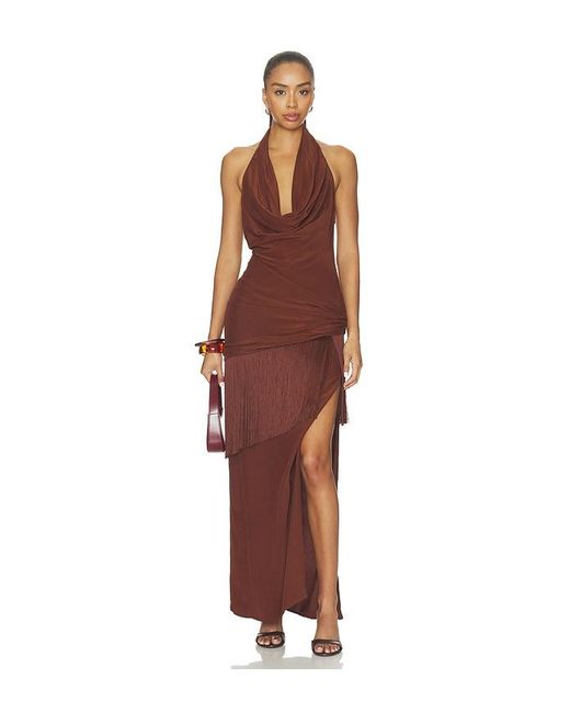 Lovers + Friends Brown Larissa Gown