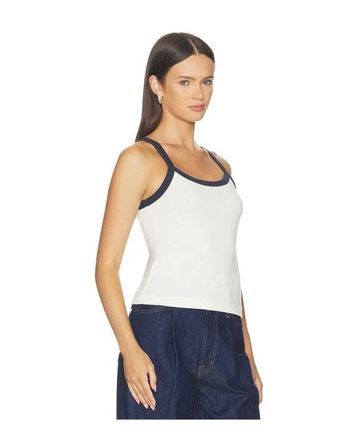 PERFECTWHITETEE White Cherry Cotton Ringer Tank