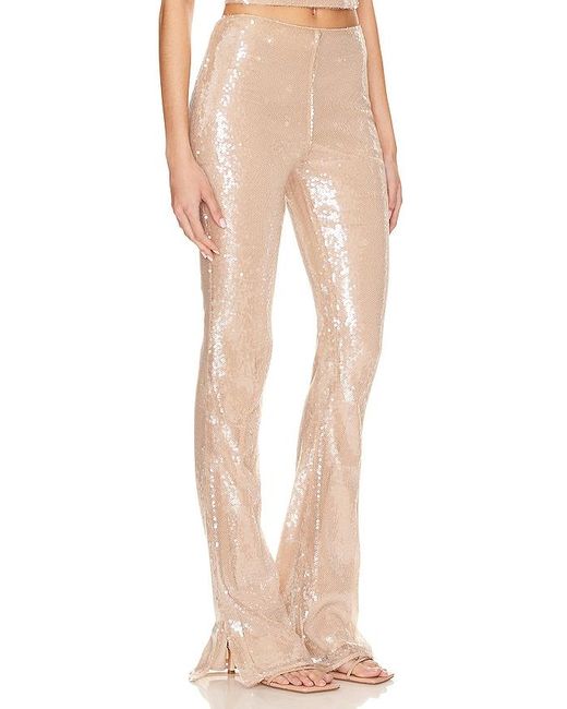 Lovers + Friends Natural Stevie Sequin Pant