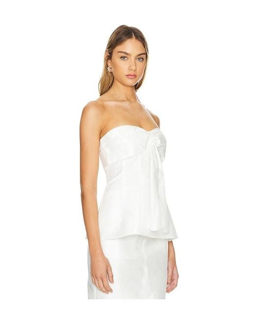 Nicholas White Coraline Strapless Fan Pleat Top