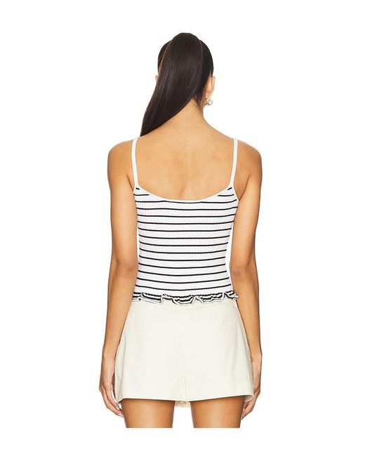 L'academie White 'Academie Nicole Ribbed Tank