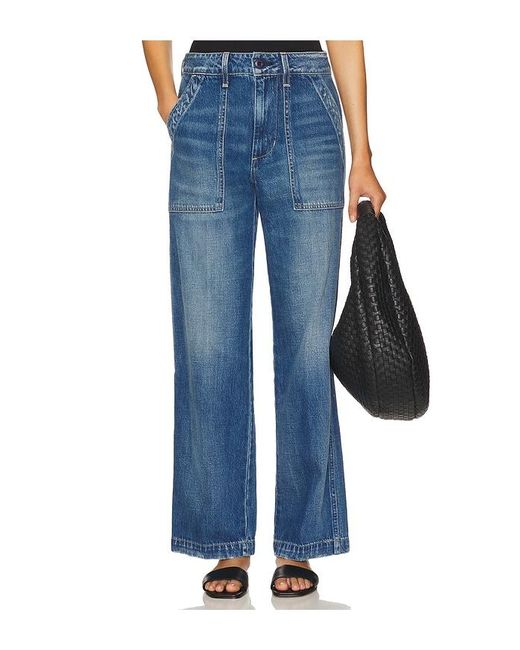 Amo Denim Easy Army スラウチ Blue