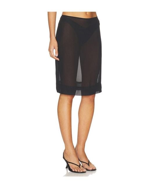 superdown Black Brantley Midi Skirt