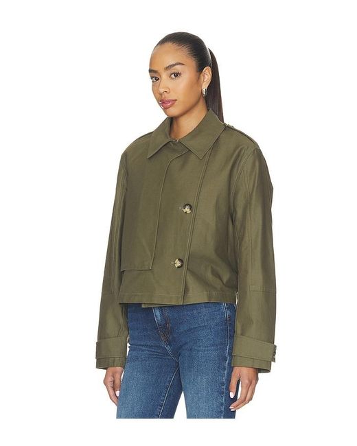 Rag & Bone Green Jamie Cropped Trench