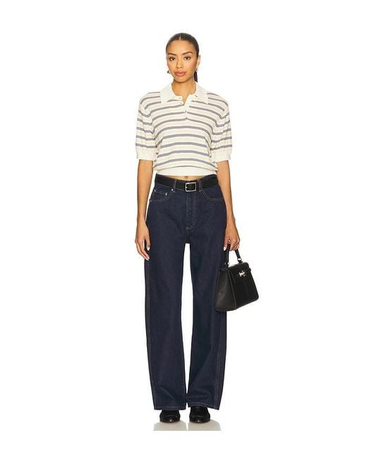 DL1961 Blue Taylor Ultra High Relaxed Rise Barrel Jeans