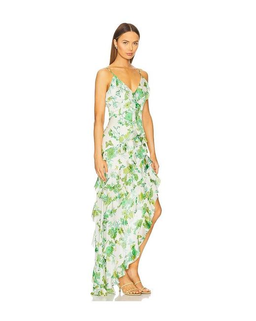 Elliatt White Tess Asymmetrical Maxi Dress