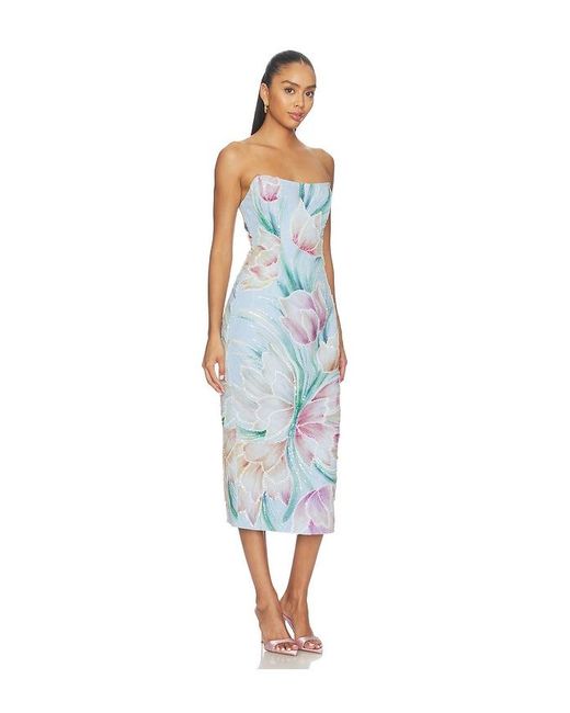 Elliatt Blue Priselle Strapless Midi Dress