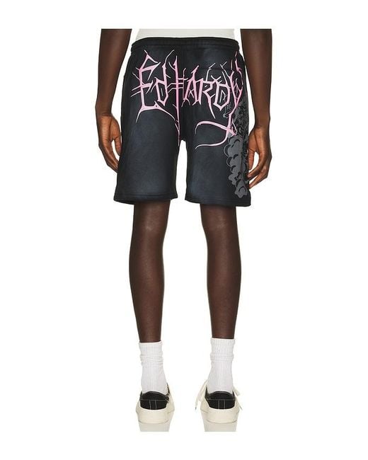 Ed Hardy Black Reaper Fleece Short for men