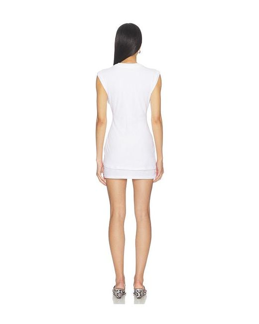 Alexander Wang White Twisted Bust Mini Dress