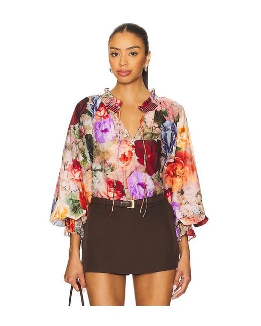 Alice + Olivia Red Kurzarm-Oberteil Norah