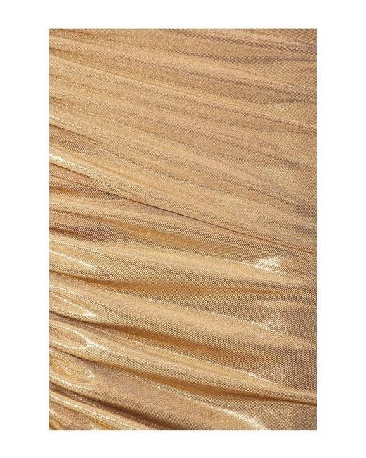 Norma Kamali Natural Strapless Shirred Front Fishtail Gown