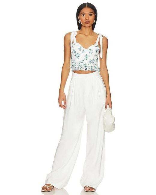 Lovers + Friends White Edina Top