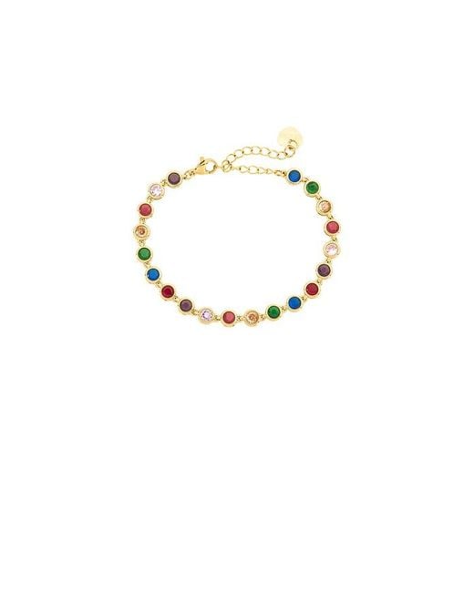 BRACHA Metallic Celeste Colored Tennis Bracelet