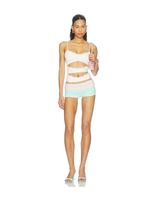 Nii HAI White Triple Layered Bra Top