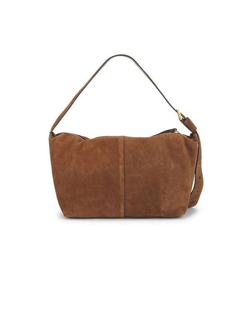 AllSaints Brown Jean Rey Suede Shoulder