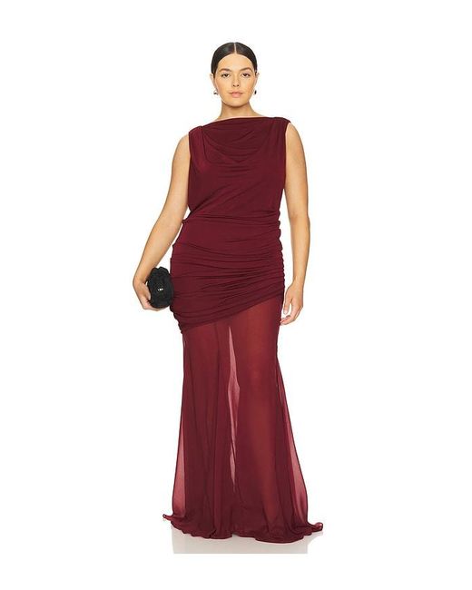 L'academie Red 'Academie Enoa Midi Dress