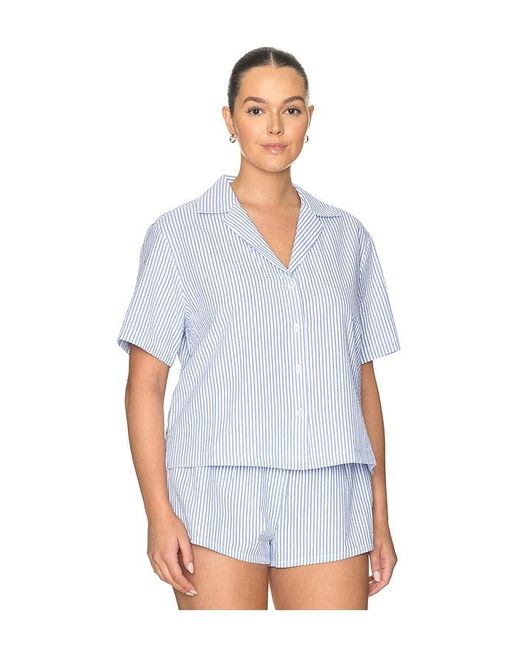 GOOD AMERICAN White Camp Shirt