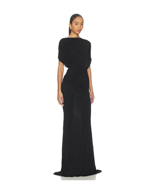 Alex Perry Women's Black Cape Drape Gown Alex Perry Women's Black Cape Drape Gown