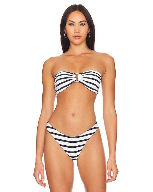 MILLY Multicolor Cabana Nautical Stripe Bikini Top