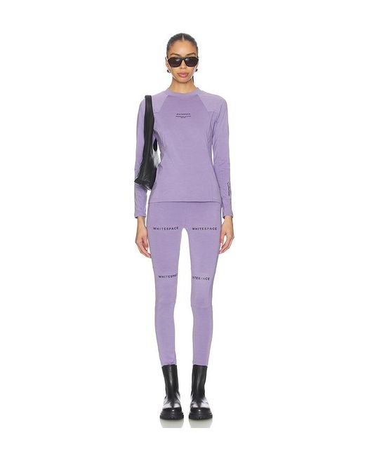 White/space Purple Graphene Crew Neck Top
