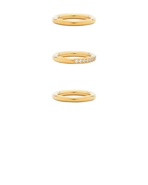 Natalie B. Jewelry White Tessa Trio Ring Set