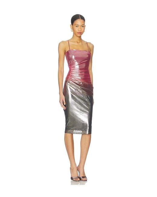 Fleur du Mal Red Ombre Shine Dress