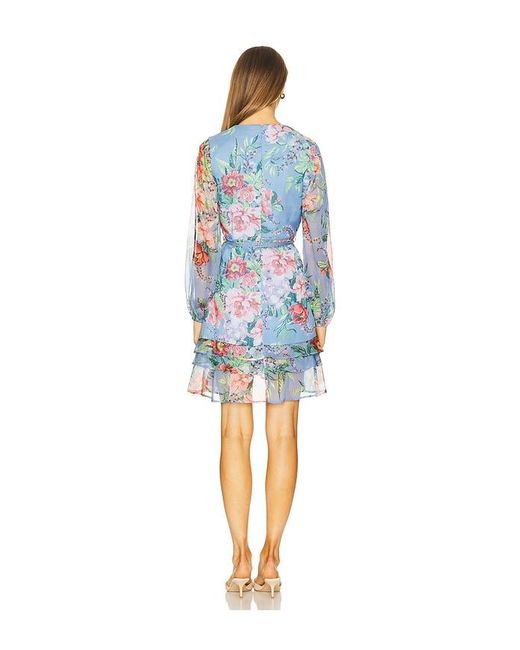 Bardot Blue Triple Frill Dress