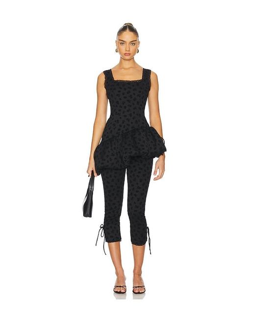 For Love & Lemons Black Claira Asymmetric Top