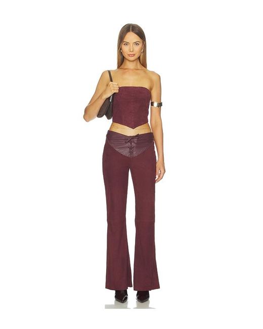 Urban Outfitters Red Hankerchif Whipstitch Top