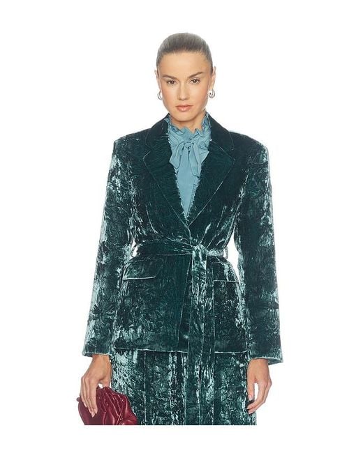 Ulla Johnson Green Ellery Velvet Jacket