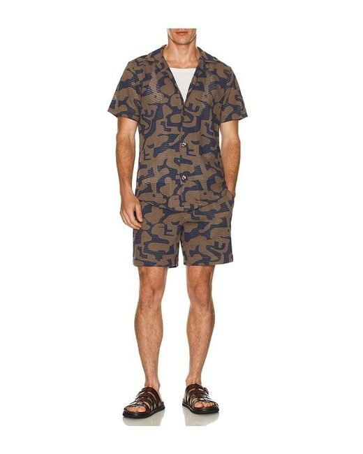 Oas Black Morel Puzzlotec Cuba Net Shirt for men