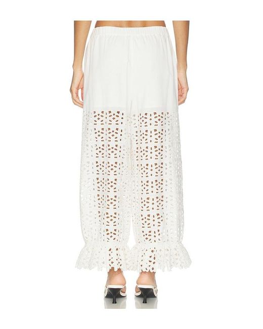Sea White Leila Eyelet Pants