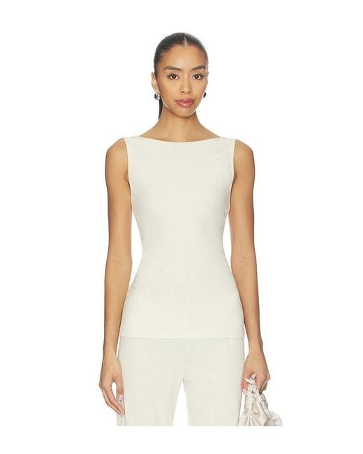 geel White Piper Top