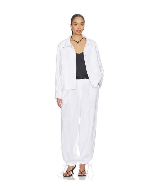 AEXAE White Linen Balloon Pant