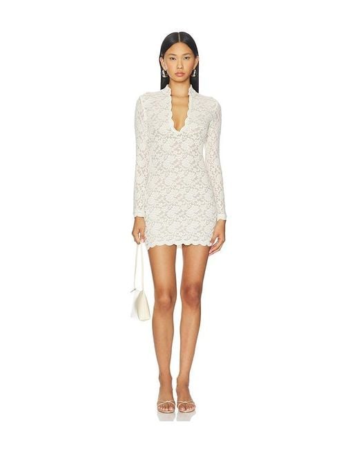 Nookie White Mystique Long Sleeve Mini Dress