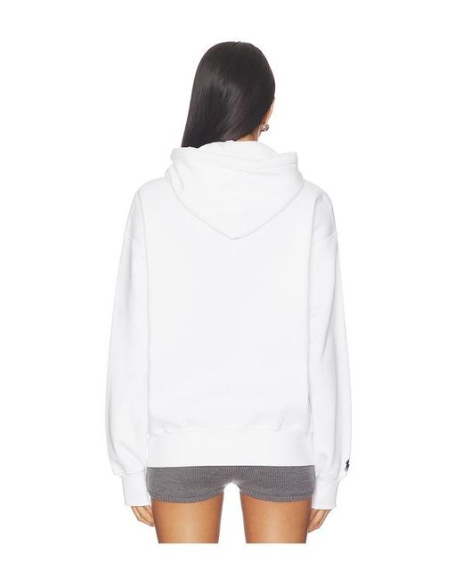 Polo Ralph Lauren White Seasonal Fleece Hood Sweatshirt
