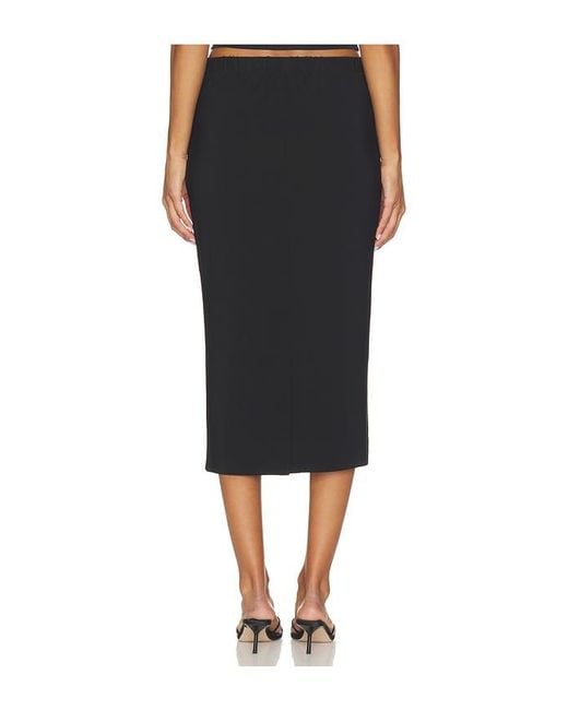 Norma Kamali Black Flat Front Straight Skirt