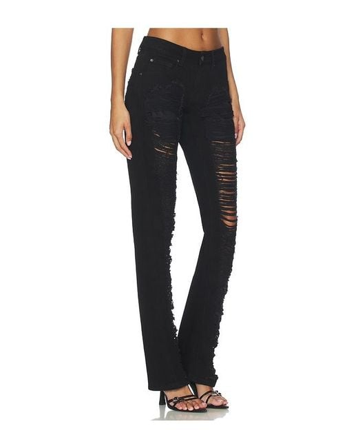 Jaded London Black Slashed Jean