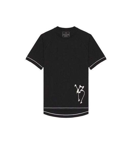 Y-3 Black Gfx Run Tee for men