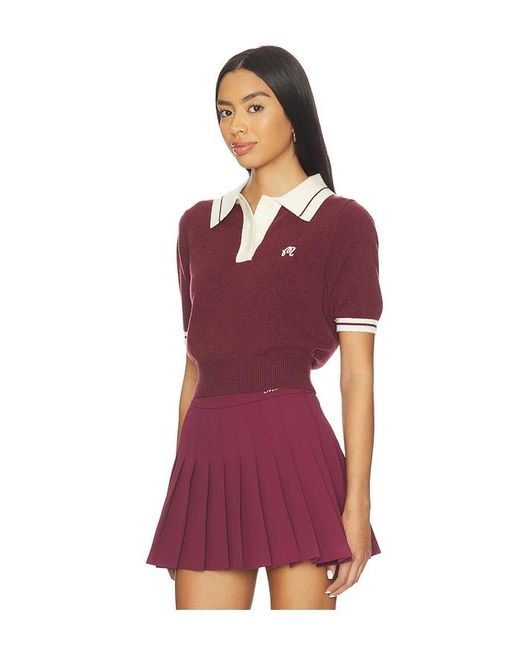 Malbon Golf Purple Poloshirt Aus Strick Mikayla