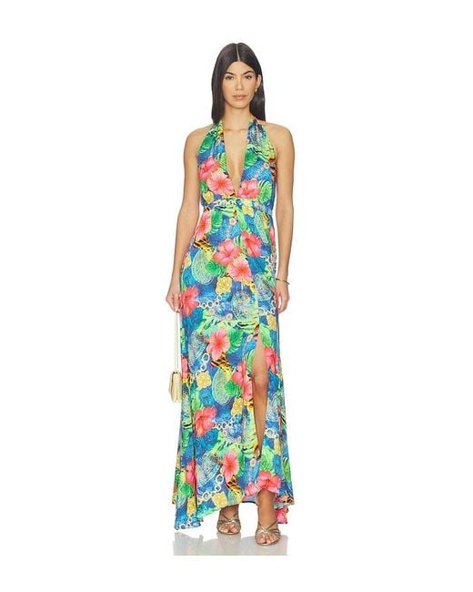 Luli Fama White Jungle Reign Convertible Maxi Dress
