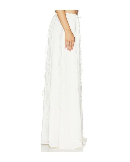 SNDY'S White Sereia Maxi Skirt