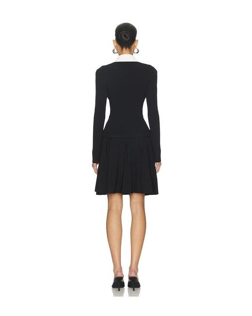 Self-Portrait Black Tailored Knit Mini Dress