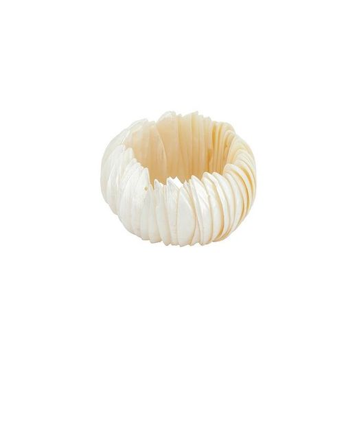 Lovers + Friends White Mason Shell Bracelet